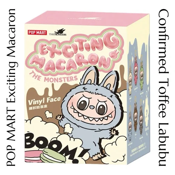 POP MART - Labubu - Exciting Macaron- Confirmed Toffee - Unopened Box - Pop Now - Picture 5 of 5